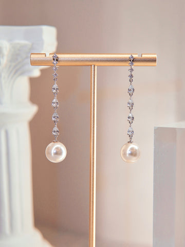 LAFIT · Sparkle Rain - Earrings 奧地利進口強光珍珠超閃長耳環