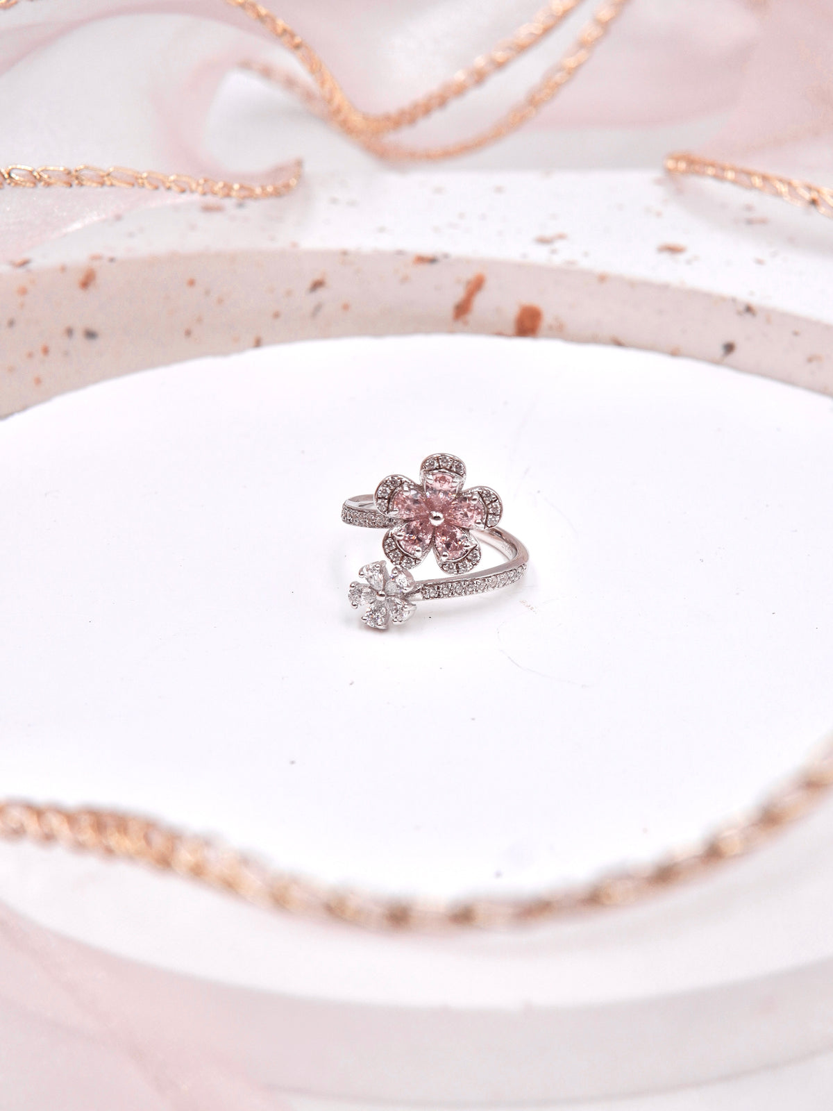 LAFIT· Dearest Sakura - Ring 小巧可愛櫻花開口環形戒指
