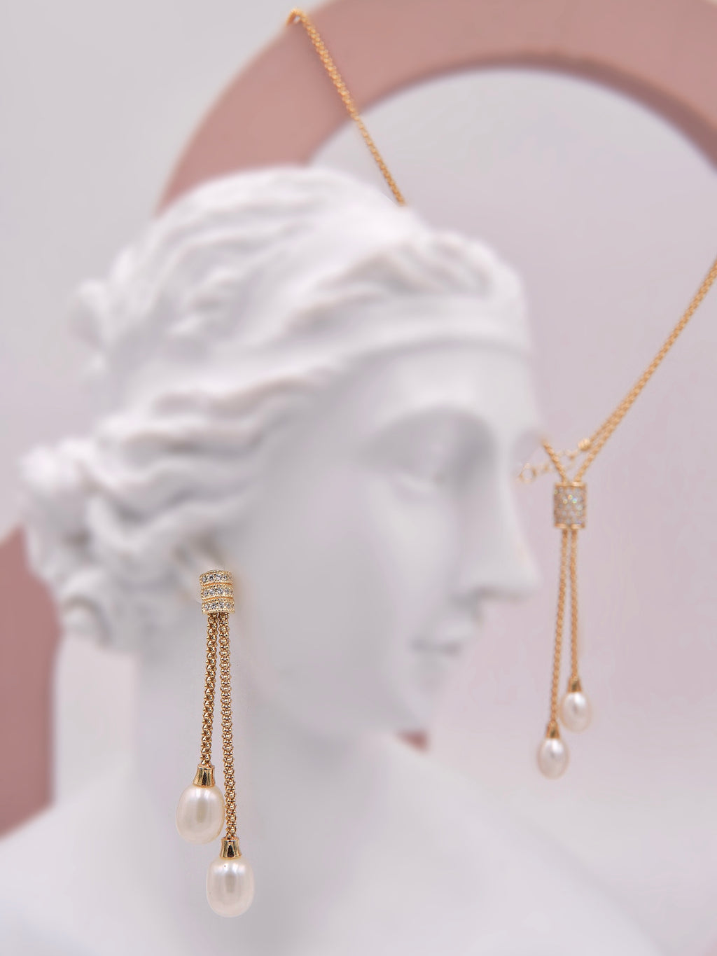 LAFIT ·Bubbly Champagne -   Earrings 低調奢華香檳金珍珠耳環
