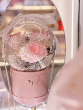 LAFIT 夢幻浪漫櫻粉色永生花藝擺設 · Rose Sparkling Bubble - Sakura Pink