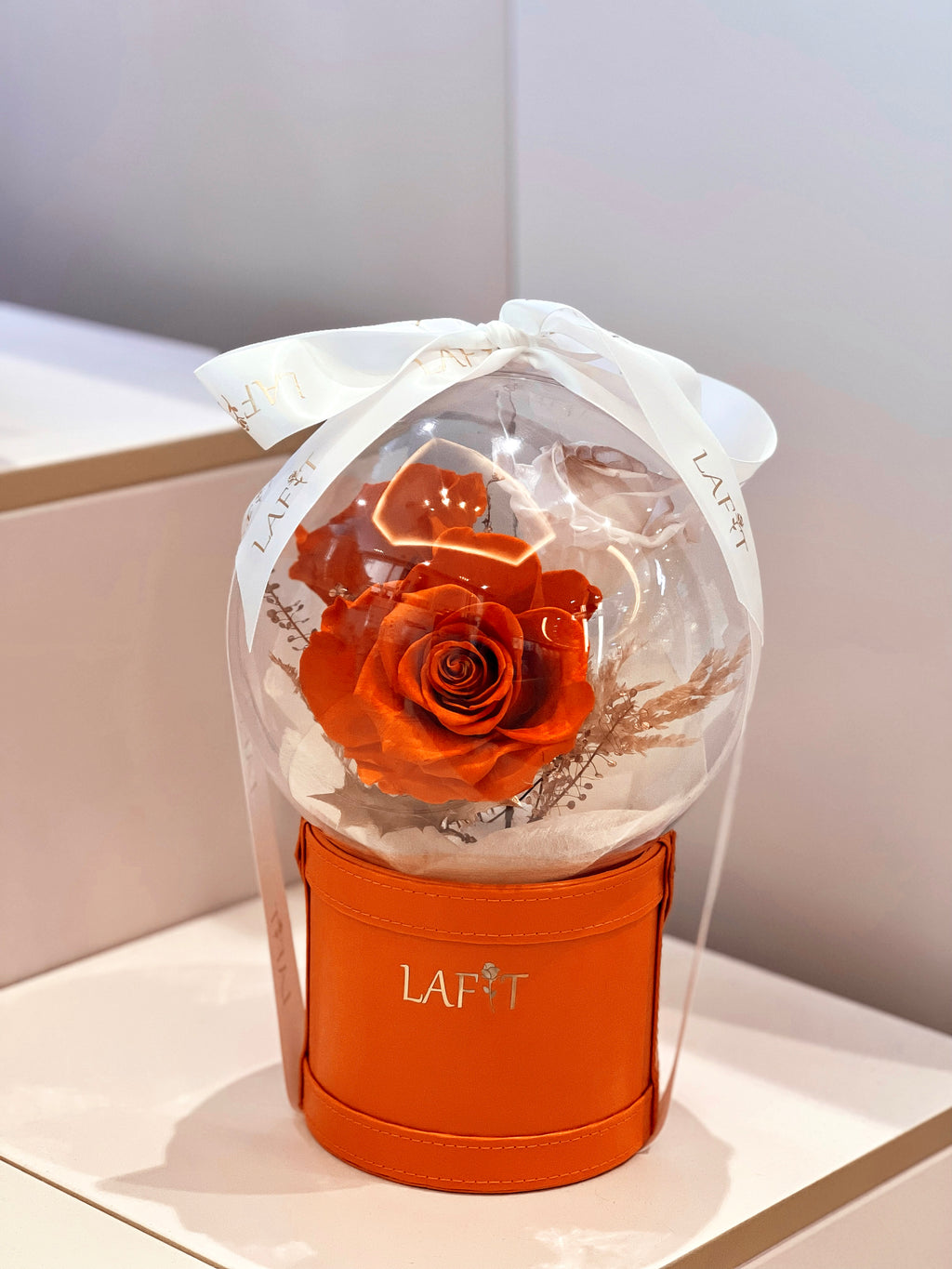LAFIT 奢華經典永生花藝擺設 ·Rose Sparkling Bubble - Orange