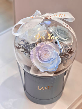 LAFIT 夢幻浪漫永生花藝擺設 · Rose Sparkling Bubble - Lilac Crystal