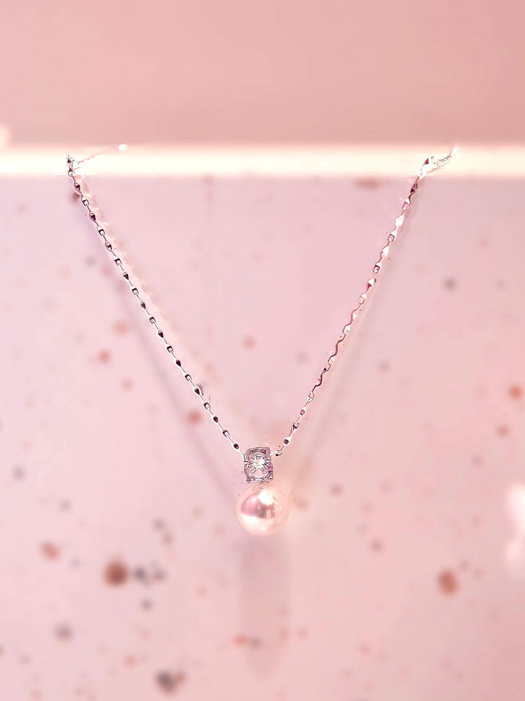 LAFIT  · Swing On Cloud - Necklace 簡約美型水晶光澤珍珠頸鏈