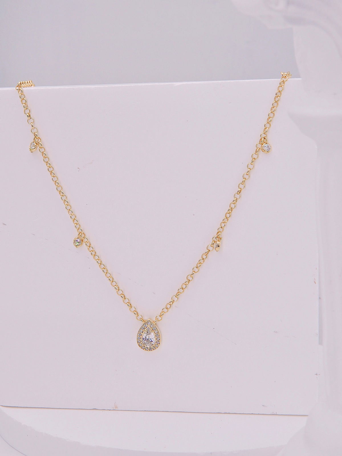 LAFIT · Venice Drop- Necklace 意大利精緻水滴型閃爍細鑽頸鏈