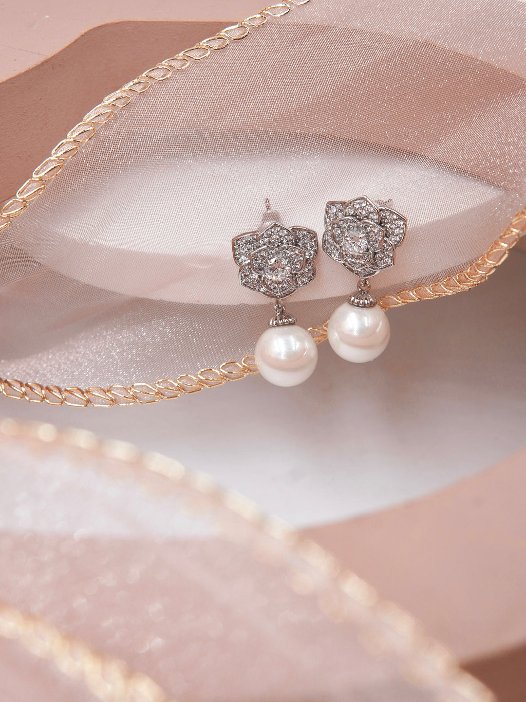 LAFIT· The Gorgeous Lady - Earrings 璀璨鑽瓣藝術感珍珠耳環