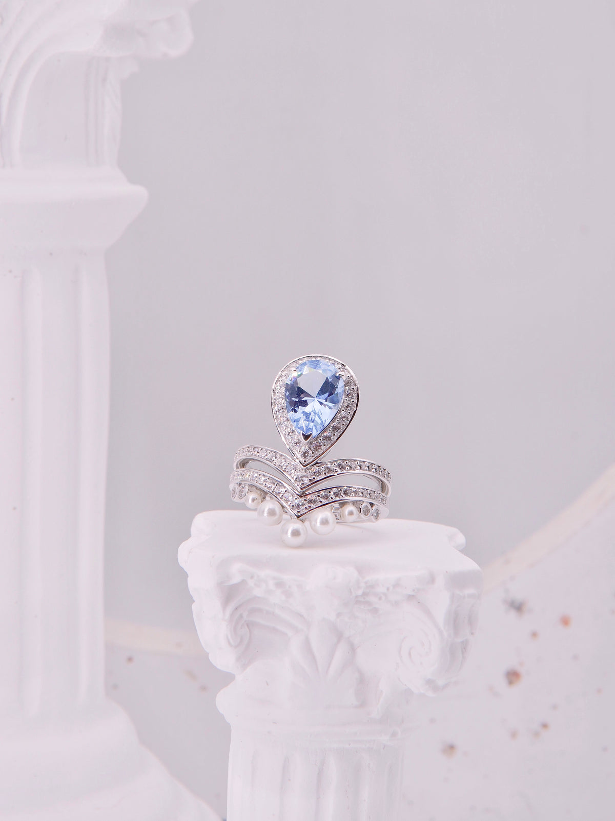 LAFIT· Heart of Venus (Crystal Blue) - Ring  貴族女神海藍石雙層戒指