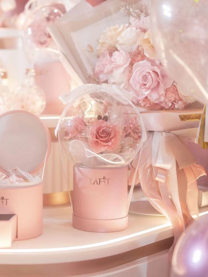 LAFIT 夢幻浪漫永生花藝擺設 · Rose Sparkling Bubble - Dusty Pink
