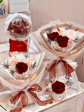 LAFIT法式浪漫永生花束 • EVERLASTING LOVE - Rose Blush - M