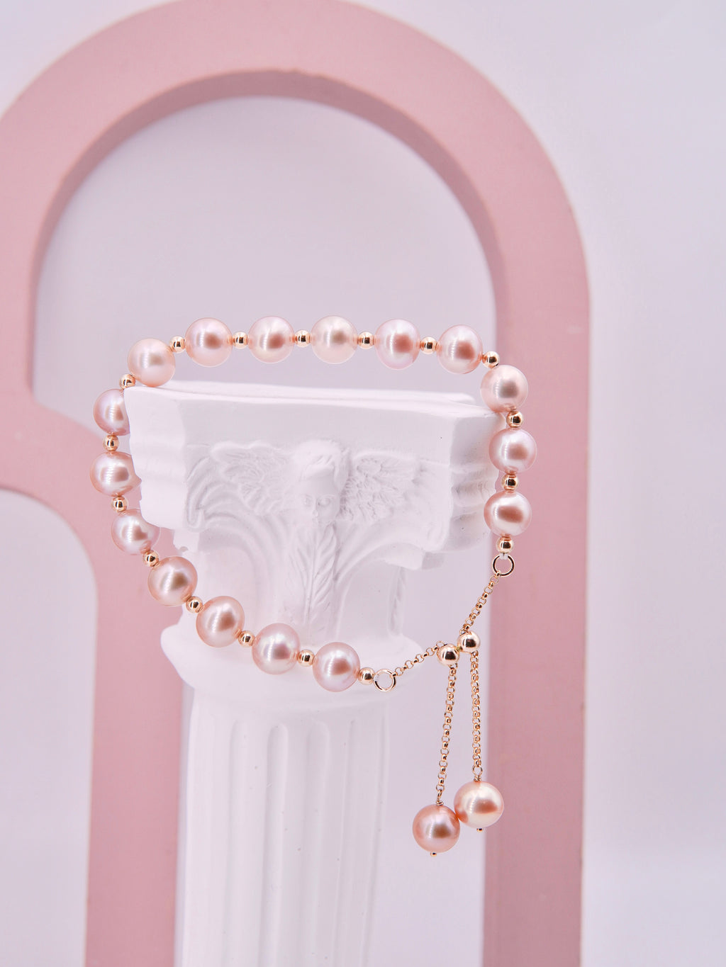 LAFIT· Lilac Angel - Bracelet 霧紫光澤淡水珍珠手鍊