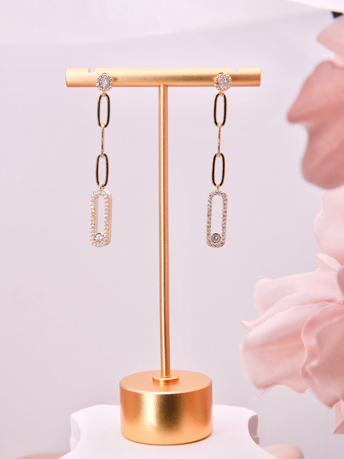 LAFIT · Chain of Sparkles  -Earrings  時尚香檳金色耳環