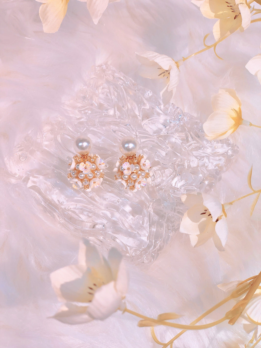 LAFIT· Melty Heart- Earrings 法式花藝風珍珠耳環