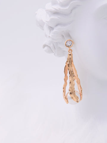 LAFIT· Goddess Blessings - Earrings 時尚金色草葉珍珠耳環