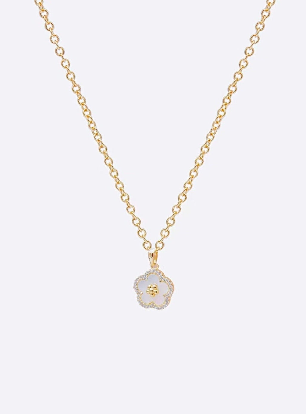 LAFIT· Sakura Fairy - Necklace 櫻花粉光澤貝母花藝頸鏈