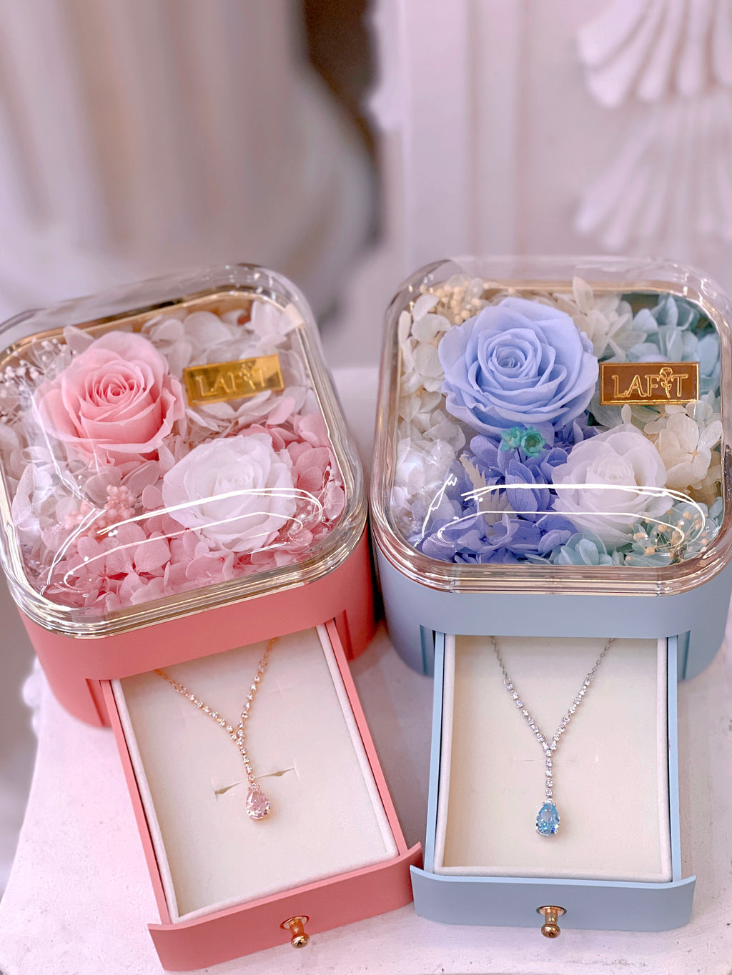 LAFIT· Blooming Moment - Gift Set 浪漫玫瑰永生花色彩珠寶首飾套組