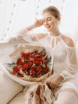 LAFIT奢華經典永生花束• My Kinda Perfect系列 (DELUXE RED) 20 stems