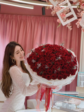 LAFIT夢幻求婚99朵永生花束 • My Kinda Perfect系列 (Deluxe Red)