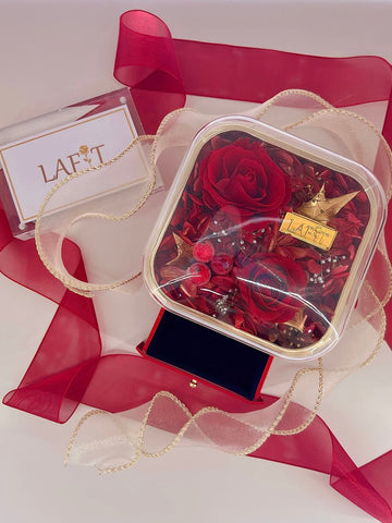 LAFIT 夢幻永生花藝珠寶盒· Blooming Love - Deluxe Red