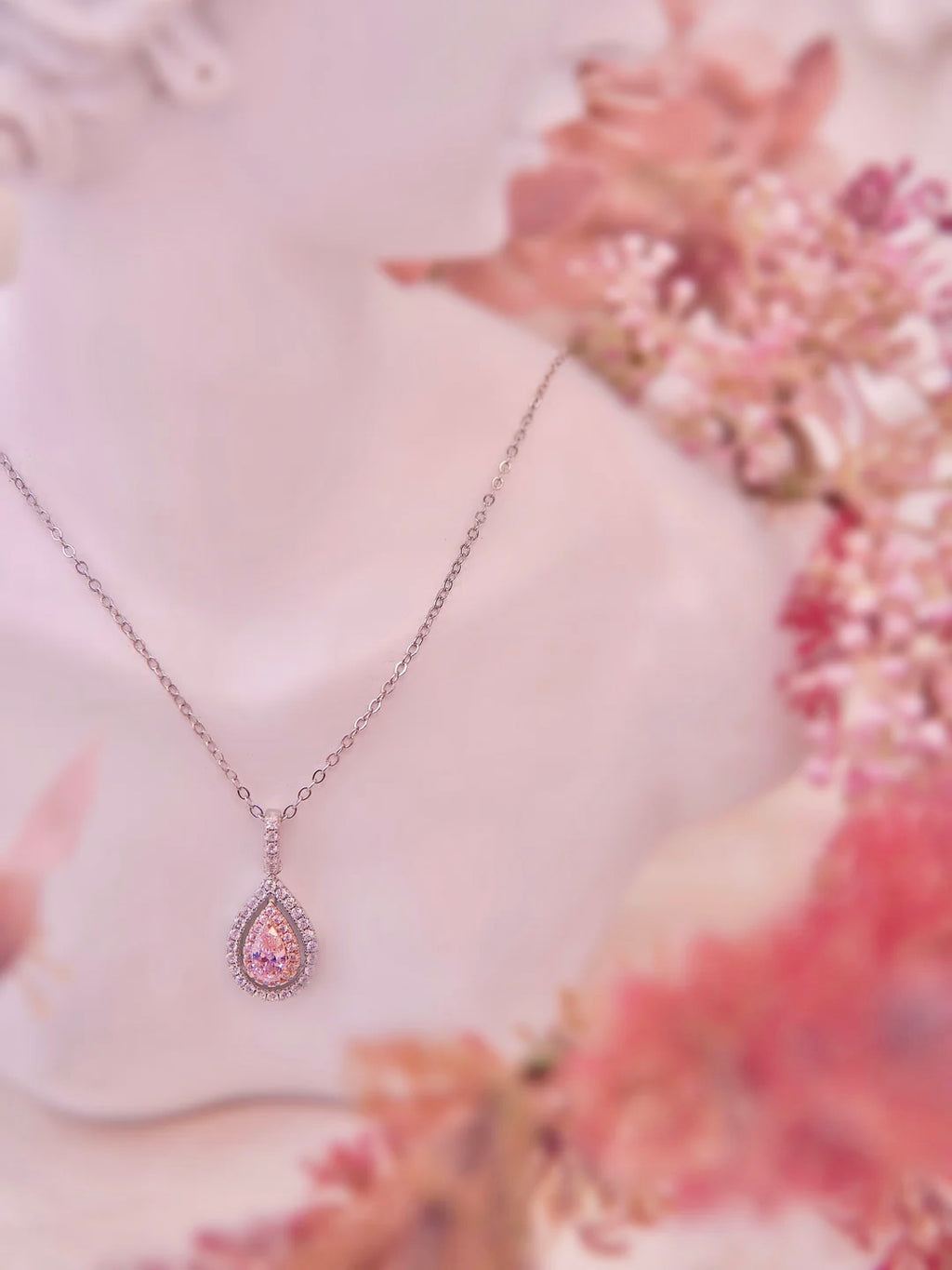 LAFIT · Sakura Angel - Necklace 粉櫻水晶水滴型粉紅寶石頸鏈