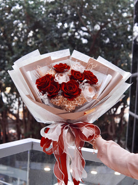 LAFIT 夢幻浪漫永生花束 • Diamond Loveland系列 (Noble Red)