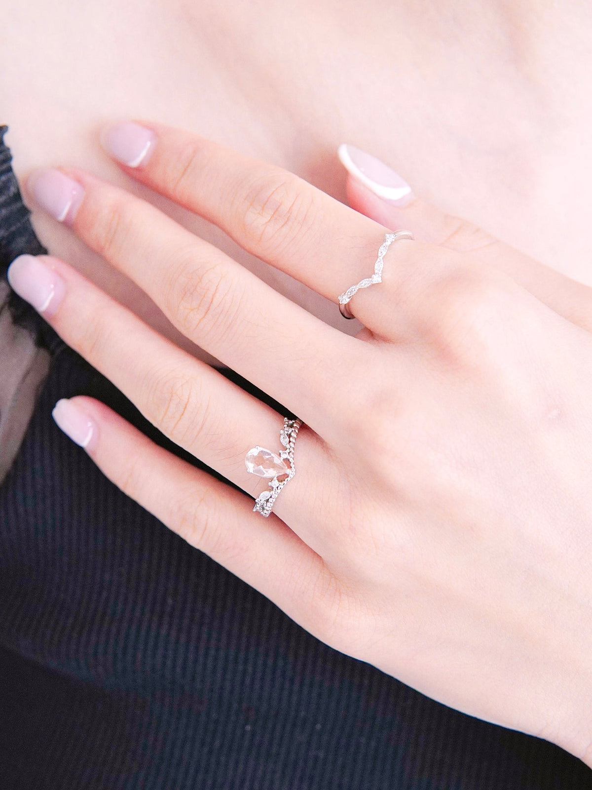 LAFIT · Steady Love - Ring 多重疊戴雙層摩根石戒指