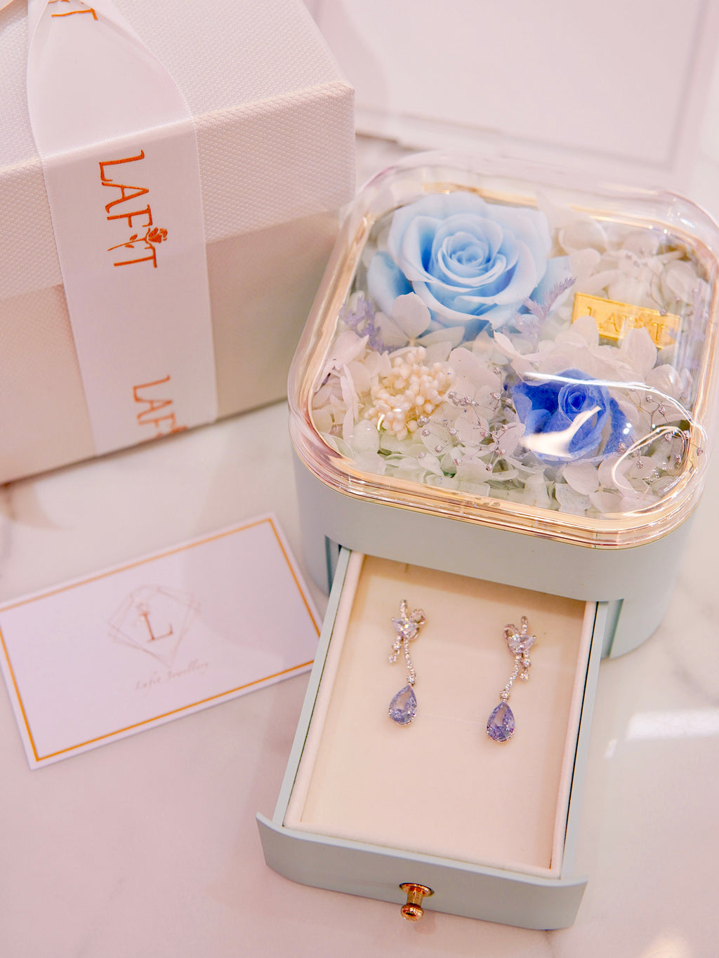 LAFIT  · Peri Fairy - Earrings 藍紫色晶透感寶石耳環